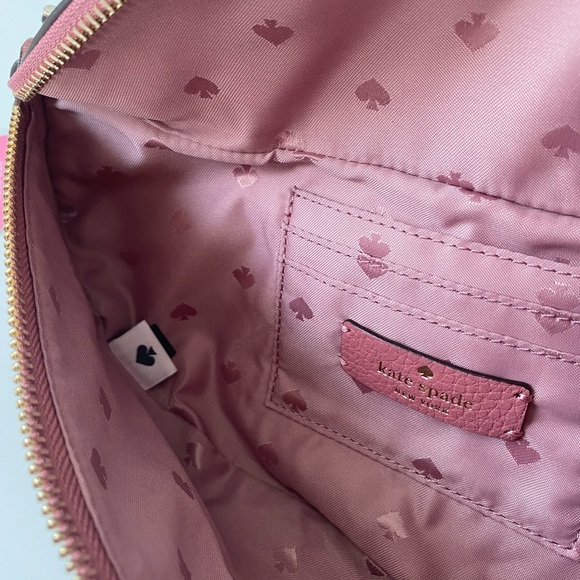 ♠️Kate Spade Leila Leather Belt Bag Fanny Pack Pomegranate Pink NWT - Picture 7 of 9